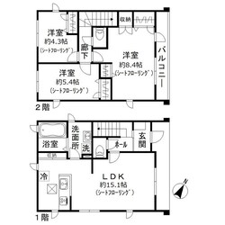 若松町戸建の物件間取画像